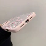 Pink Cherry Elegant Floral Background Design Magnetic Phone Case For iPhone - Image 5