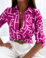 Elegant Women Blouse 2023 Spring and Autumn Temperament Top Long Sleeve - Image 4