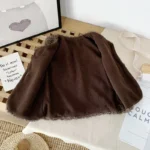 Autumn Winter Baby Lamb Wool Plus Velvet Waistcoat Girls Boys Plush Vest Single Breasted V Neck - Image 3
