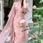 2025 Summer Women Qipao Dress Sleeveless Sexy High Slit Silk Cheongsam - Image 6