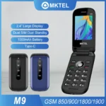 MKTEL M9 Flip Mobile Phone 2G 2.4" Display 1000mAh Battery