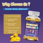 OMEGA 3 Capsules, with Vitamin D, Calcium for Children, Kids Multivitamin, Support Brain Health - Image 3
