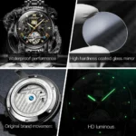 OLEVS Classic Men's Watches Tourbillon Multi-function Full Automatic Men Watch - Image 4