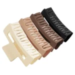 4Pcs/Set Women Girls Claw Clips Coffee Black Hair Claw Nonslip Crab Hairpins