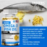 Fish Oil Omega 3 - Helps Improve Eyes, Joints, Antioxidants, Improves Skin Health - Image 2