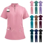 Unisex Medical Uniforms for V-neck Nurse Scurbs Set Women Hospital Doctor Workwear