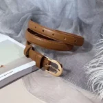 Belt Summer Brown Belt with Fine Matching Western Pants Simple and Versatile Belt - Image 4