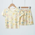 2-piece Summer Children's Comfortable And Versatile Cute Short sleeved Shorts Set