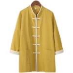 Chinese Traditional Dress Spring Summer Cotton Line Shirt Men Clothing Plus Size - Image 6