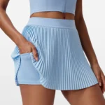 2025 Organ Pleated Tennis Skirt for Women Fake Two-piece Anti-exposed Sports Fitness