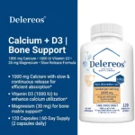 High Absorption 1000 Mg Calcium with 1000 IU Vitamin D, Magnesium, Bone Health Supplement - Image 3