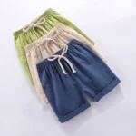 2-10Y Children's Shorts For Boys Girls Cotton Linen Short Pants - Image 2