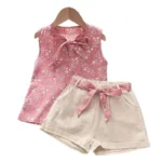 New Summer Baby Girls Clothes Children Sleeveless Vest Shorts 2Pcs/Sets