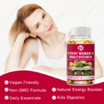 Daily Women's Multivitamin - Super Vitamins (A B C D E K) + Iron + Zinc + Organic Non-GMO Ingredients - Image 6