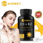 Vitamin D3+K2 Capsules - For Regulate Calcium Metabolism, Promote Bone, Heart and Immunity System Health