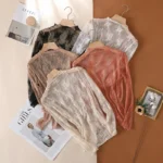 Sexy Women Mesh T-Shirts Transparent Lace Blouse Long Sleeve - Image 2