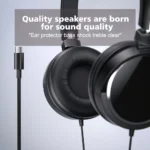 3.5mm/Type-C Wired Headphones Noise Cancelling Business Over Ear Headset - Image 5