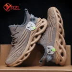 YRZL Men Sports Running Black Jogging Shoes Casual Sneakers - Image 2