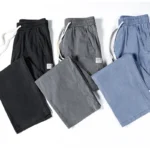 Summer Soft Lyocell Fabric Men's Jeans Thin Loose Straight Pants Drawstring Elastic Waist - Image 5