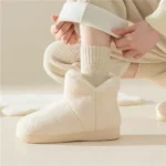 3 Pairs Women Socks Wool  Winter Warm Snow Markron Color Thick Plush Hairy Floor Sleep Socks - Image 4