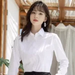 Professional White Shirt Women Office Lady Slim Fit Formal Blouse Woman - Image 2
