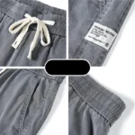 Summer Soft Lyocell Fabric Men's Jeans Thin Loose Straight Pants Drawstring Elastic Waist - Image 6