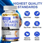 3000 mg Vitamin D3+K2 Health Supplement - Calcium Supplement for Bone Precision - Image 2
