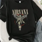Letters and Angels Round Neck Women's T-shirt Short Sleeves Fashion