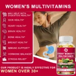 Daily Women's Multivitamin - Super Vitamins (A B C D E K) + Iron + Zinc + Organic Non-GMO Ingredients - Image 2