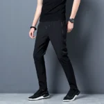 Men's Casual Pants Business Stretch Slim Fit Elastic Waist Jogger - Image 3