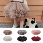 Little Girls Tutu Skirts Black Fluffy Toddler Tulle Princess Ball Gown
