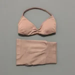 HISTELLO Gym Set 2 Piece Women Strappy Yoga Bra Top Workout Scrunch Shorts - Image 6