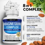 Magnesium Complex 1000mg 8 Elemental Magnesium Supplement with Glycinate Citrate