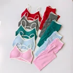 2PCS High Waisted Sports Bra Set with Contrasting Small Suspender Tight - Image 3