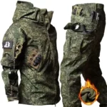 Tactical Waterproof Men Camo Set Soft Shell Fleece Winter Combat Suit - Image 2