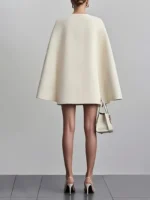 Women Fashion Commuter Solid Blazers Dress Office Double Breasted Waist Party Dress - Image 2
