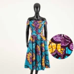 African Dresses for Women Ankara Print Off Shoulder Traditional African Clothing - Image 2