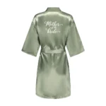 Women's Satin Robe Silk Kimono Bathrobe Pure Short Sexy Sleepwear - Image 4